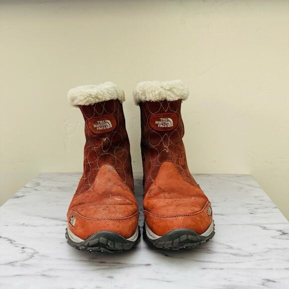 The North Face Primaloft 200 Gram Insulation Orange Snow Boots Women’s Size 7 - Picture 2 of 10